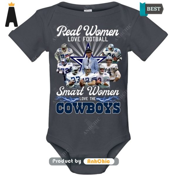 HOT FASHION Real Women Love Football Smart Women Love The COWBOYS Hot Summer T-Shirt