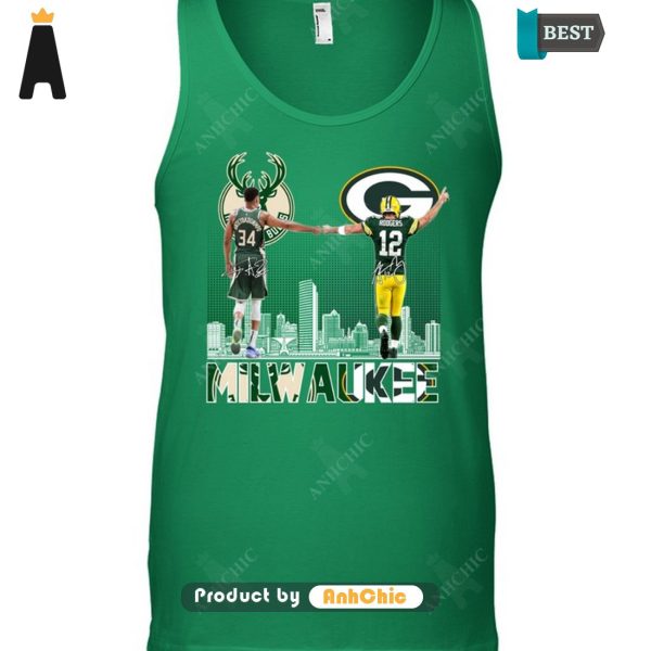 HOT Milwaukee Bucks Vs Green Bay Packers All over Printed T-Shirt