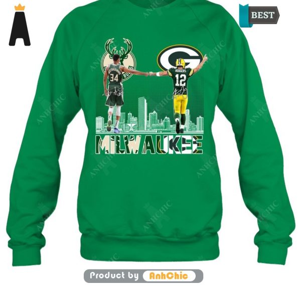 HOT Milwaukee Bucks Vs Green Bay Packers All over Printed T-Shirt