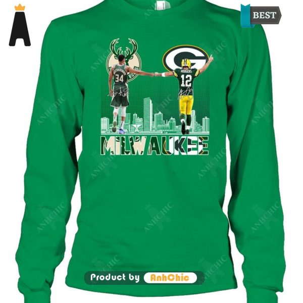 HOT Milwaukee Bucks Vs Green Bay Packers All over Printed T-Shirt