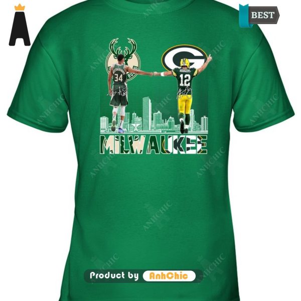 HOT Milwaukee Bucks Vs Green Bay Packers All over Printed T-Shirt