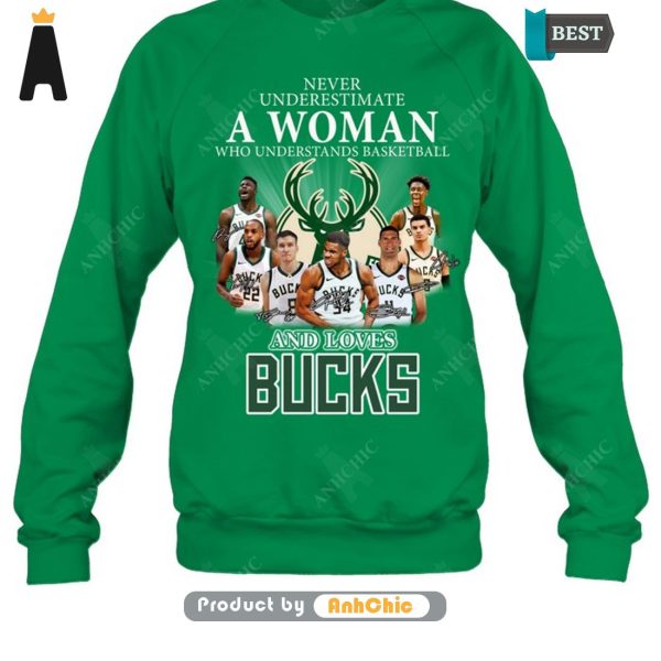 HOT Never Underestimate A Woman Who Understands Basketball And Loves Bucks Urban Streetwear T-Shirt