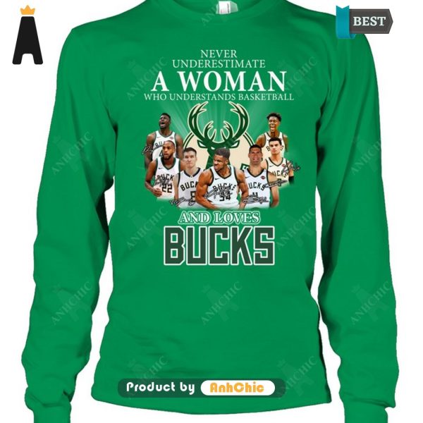 HOT Never Underestimate A Woman Who Understands Basketball And Loves Bucks Urban Streetwear T-Shirt