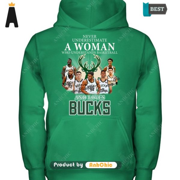 HOT Never Underestimate A Woman Who Understands Basketball And Loves Bucks Urban Streetwear T-Shirt