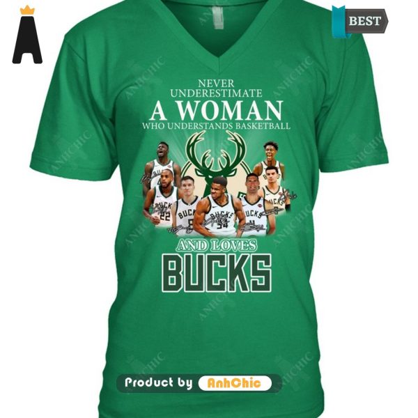 HOT Never Underestimate A Woman Who Understands Basketball And Loves Bucks Urban Streetwear T-Shirt