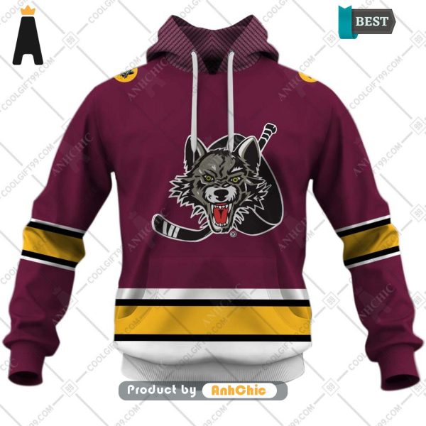 HOT Personalized AHL Chicago Wolves Color jersey Style  Hot Winter 3D Hoodie