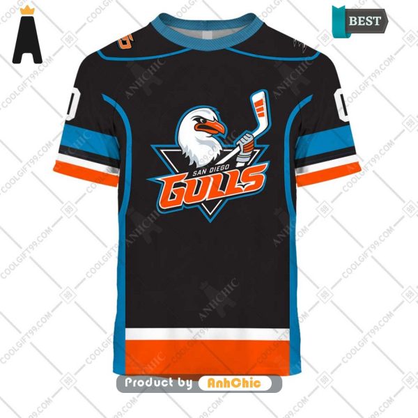 HOT Personalized AHL San Diego Gulls Color jersey Style  Street Style Elegance 3D Hoodie