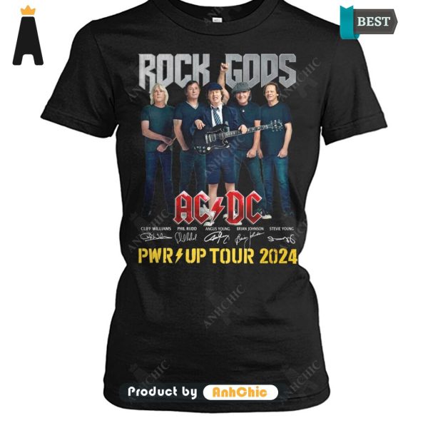 HOT Rock Gods AC DC Pwd Up Tour 2024 Fusion Fashion T-Shirt