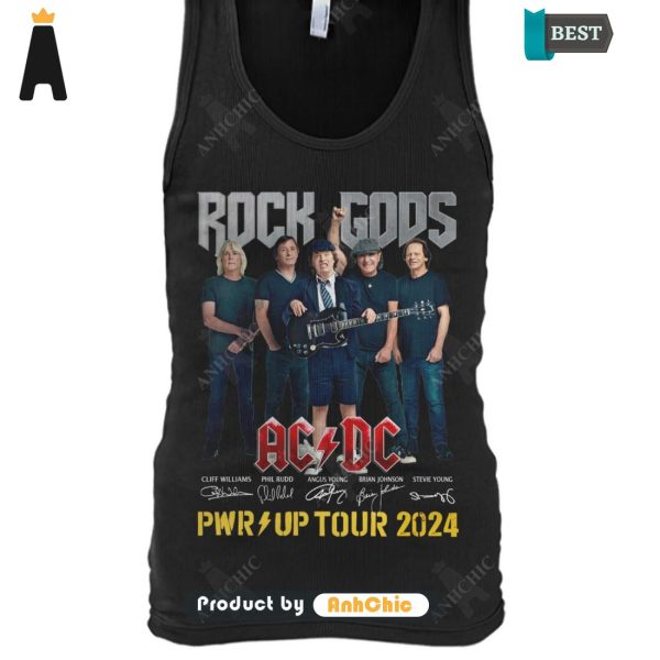 HOT Rock Gods AC DC Pwd Up Tour 2024 Fusion Fashion T-Shirt