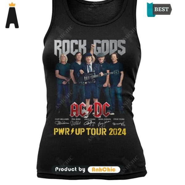 HOT Rock Gods AC DC Pwd Up Tour 2024 Fusion Fashion T-Shirt