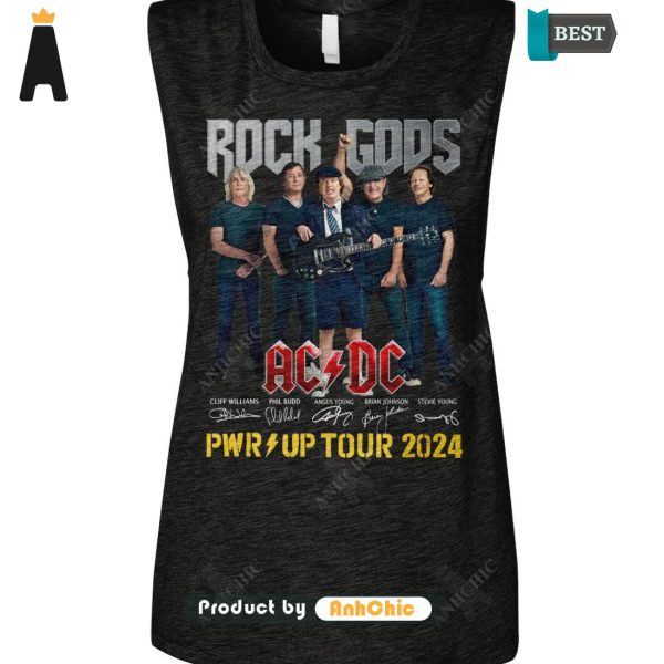 HOT Rock Gods AC DC Pwd Up Tour 2024 Fusion Fashion T-Shirt