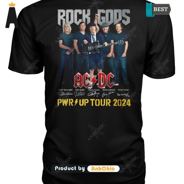 HOT Rock Gods AC DC Pwd Up Tour 2024 Fusion Fashion T-Shirt