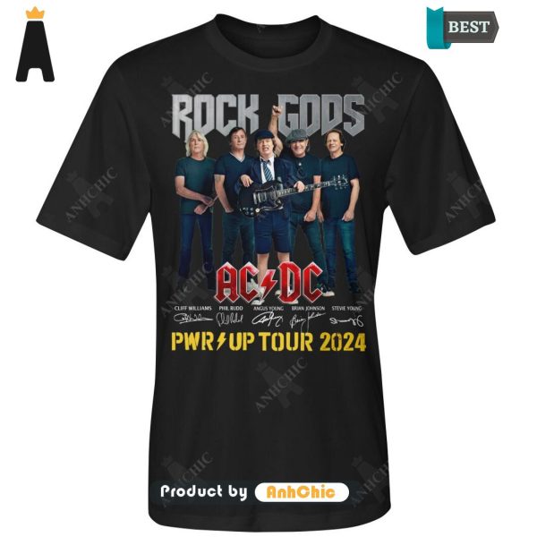 HOT Rock Gods AC DC Pwd Up Tour 2024 Fusion Fashion T-Shirt