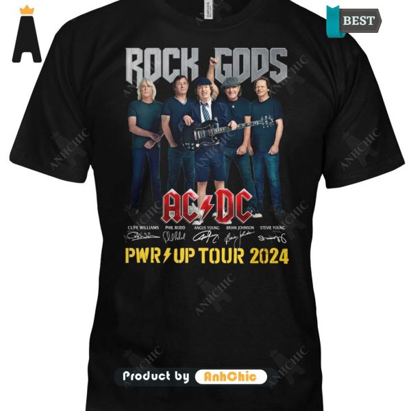 HOT Rock Gods AC DC Pwd Up Tour 2024 Fusion Fashion T-Shirt