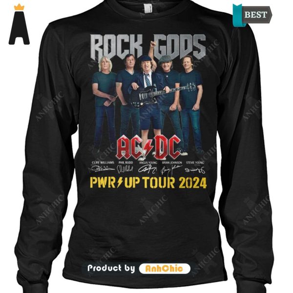 HOT Rock Gods AC DC Pwd Up Tour 2024 Fusion Fashion T-Shirt