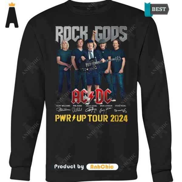 HOT Rock Gods AC DC Pwd Up Tour 2024 Fusion Fashion T-Shirt