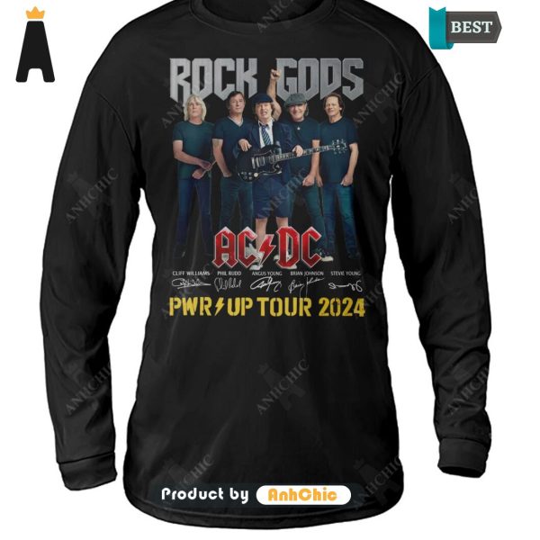 HOT Rock Gods AC DC Pwd Up Tour 2024 Fusion Fashion T-Shirt