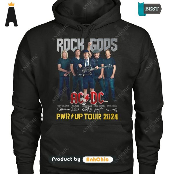 HOT Rock Gods AC DC Pwd Up Tour 2024 Fusion Fashion T-Shirt