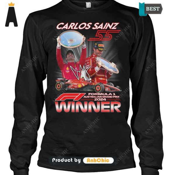 HOT TREND CARLOS SAINZ Formula 1 Australian Grand Prix Winner Street Style Elegance T-Shirt