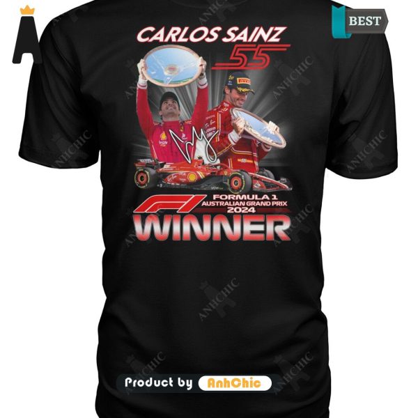 HOT TREND CARLOS SAINZ Formula 1 Australian Grand Prix Winner Street Style Elegance T-Shirt