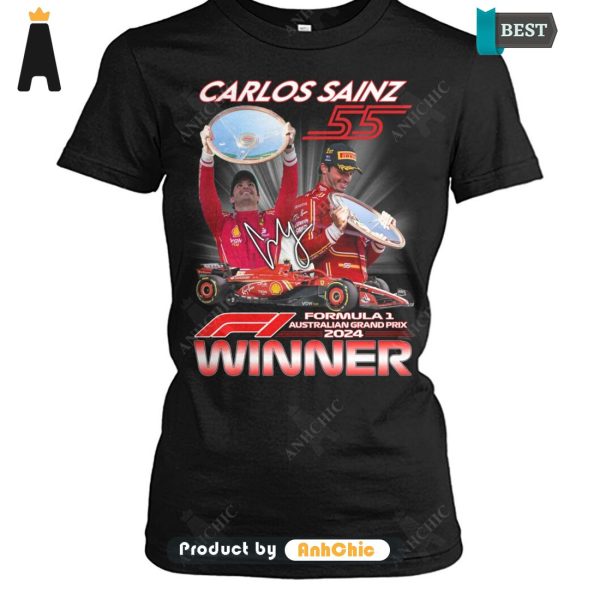 HOT TREND CARLOS SAINZ Formula 1 Australian Grand Prix Winner Street Style Elegance T-Shirt