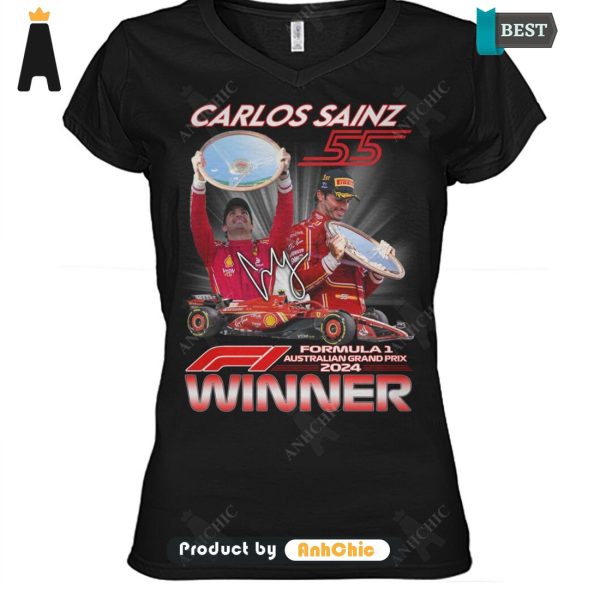 HOT TREND CARLOS SAINZ Formula 1 Australian Grand Prix Winner Street Style Elegance T-Shirt