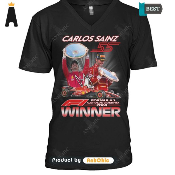 HOT TREND CARLOS SAINZ Formula 1 Australian Grand Prix Winner Street Style Elegance T-Shirt