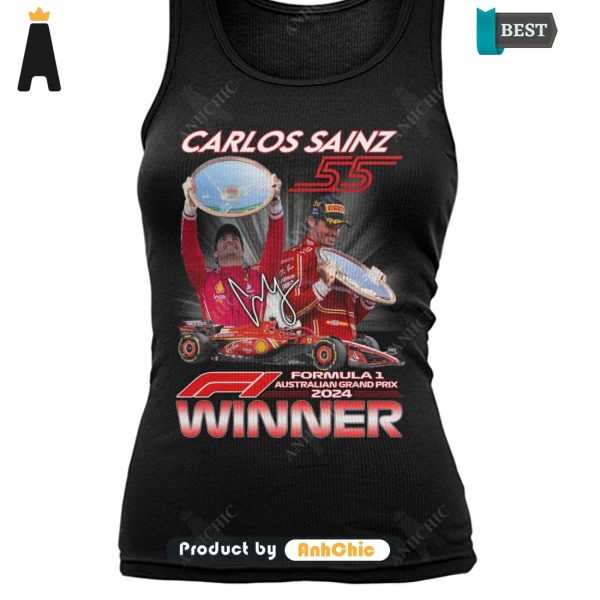 HOT TREND CARLOS SAINZ Formula 1 Australian Grand Prix Winner Street Style Elegance T-Shirt