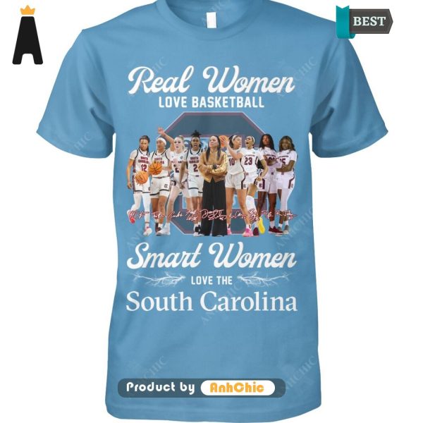 HOT TREND Real Women Love Basketbal Smart Women Love South Carolina Urban Streetwear T-Shirt