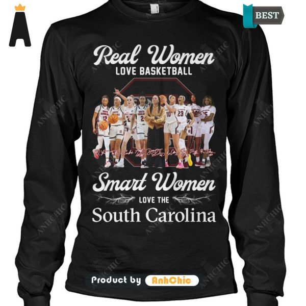 HOT TREND Real Women Love Basketbal Smart Women Love South Carolina Urban Streetwear T-Shirt