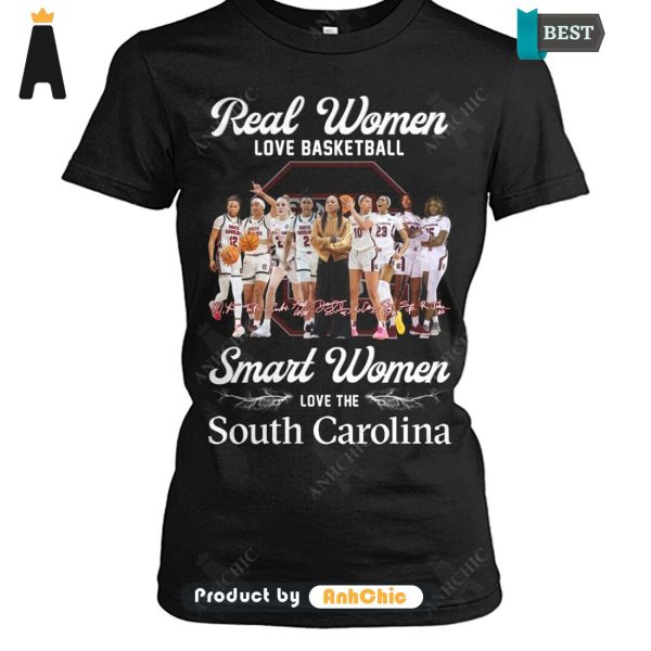 HOT TREND Real Women Love Basketbal Smart Women Love South Carolina Urban Streetwear T-Shirt