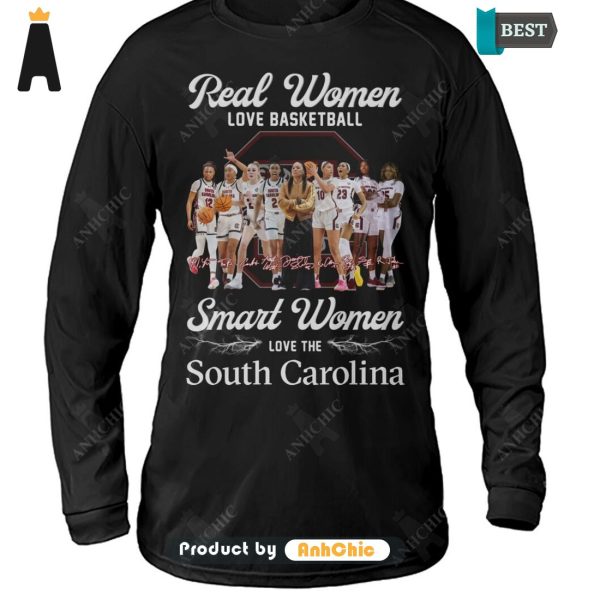 HOT TREND Real Women Love Basketbal Smart Women Love South Carolina Urban Streetwear T-Shirt