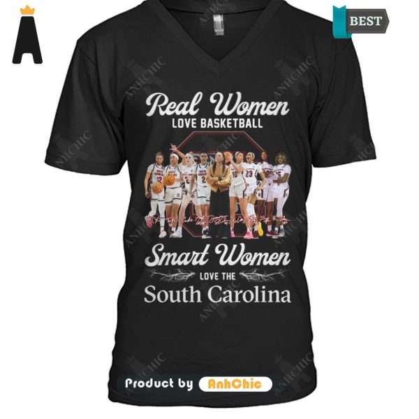 HOT TREND Real Women Love Basketbal Smart Women Love South Carolina Urban Streetwear T-Shirt