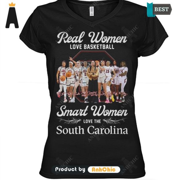 HOT TREND Real Women Love Basketbal Smart Women Love South Carolina Urban Streetwear T-Shirt