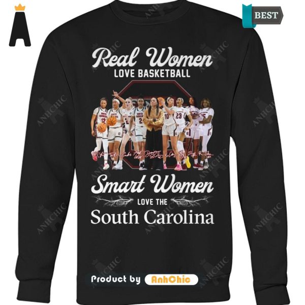 HOT TREND Real Women Love Basketbal Smart Women Love South Carolina Urban Streetwear T-Shirt