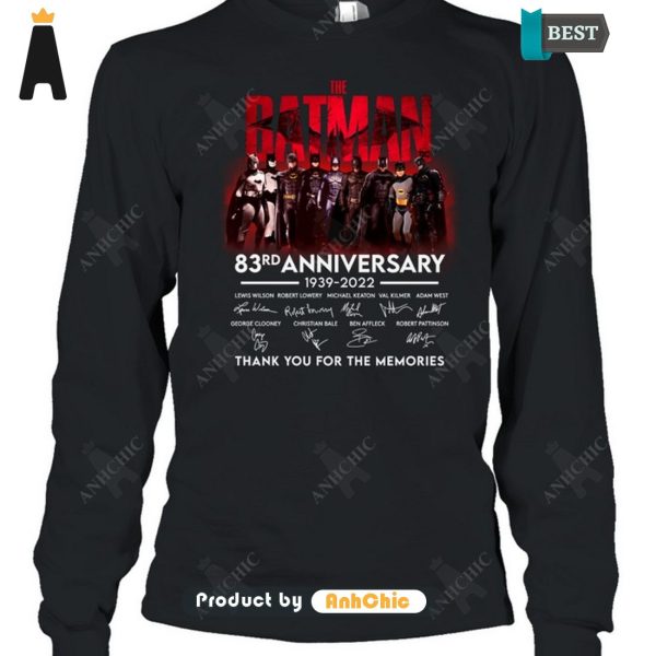 HOT TREND The Batman 85rd Anniversary 1939-2024 Thank You For The Memories Luxury Comfort T-Shirt