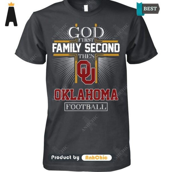 LIMITED God First Family Second Then Oklahoma Football Modern Classics T-Shirt