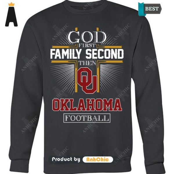 LIMITED God First Family Second Then Oklahoma Football Modern Classics T-Shirt