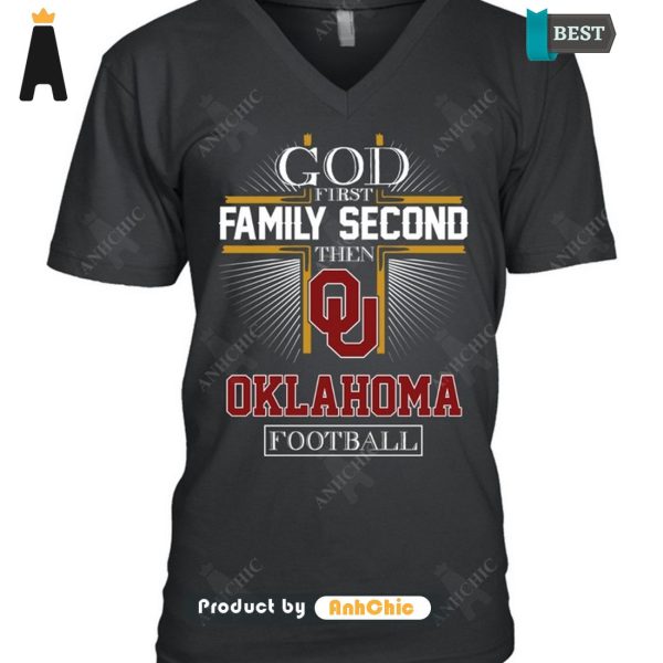 LIMITED God First Family Second Then Oklahoma Football Modern Classics T-Shirt