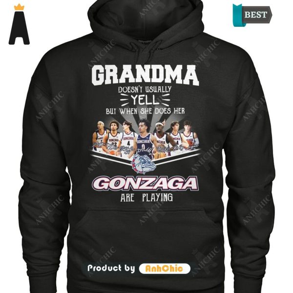 LIMITED Grandma Doesn’t Usually Yell  But When She Does Her GONZAGA Are Playing POD Design T-Shirt