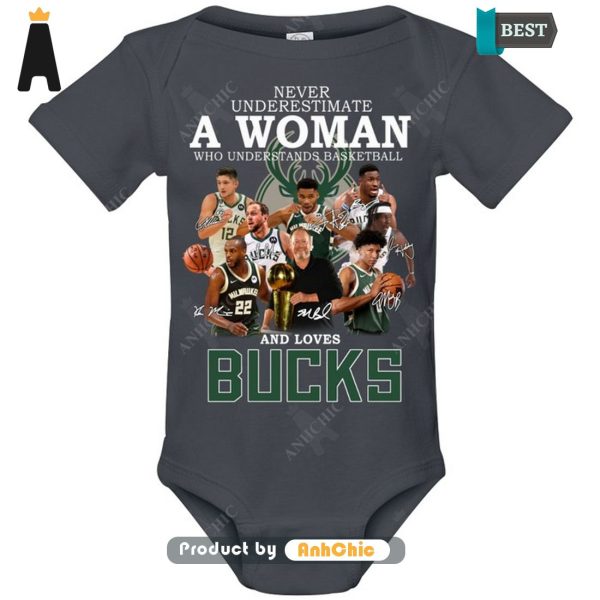 LIMITED Never Underestimate A Woman Who Understands Basketball And Loves Bucks POD Design T-Shirt