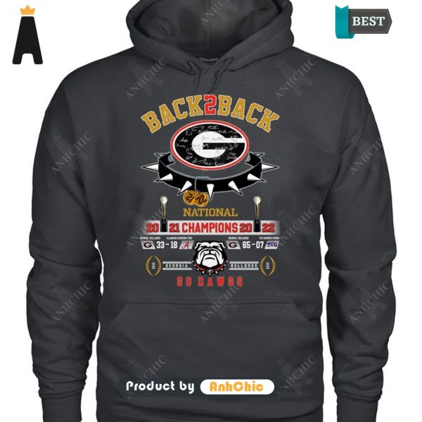 LUXURY Georgia Bulldogs Back2Back National Champions Go DAWGS Street Style Elegance T-Shirt, Long Sleeve, SweatShirt, Polo, Hoodie