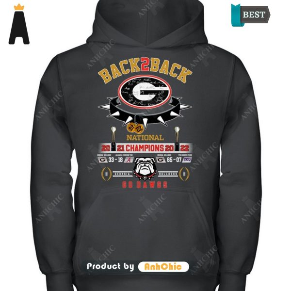 LUXURY Georgia Bulldogs Back2Back National Champions Go DAWGS Street Style Elegance T-Shirt, Long Sleeve, SweatShirt, Polo, Hoodie