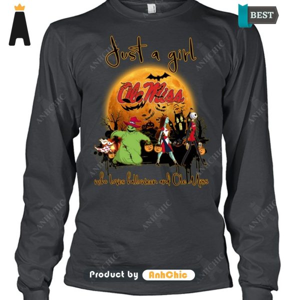 LUXURY Just A Girl Who Loves Halloween And Ole Miss Modern Classics T-Shirt