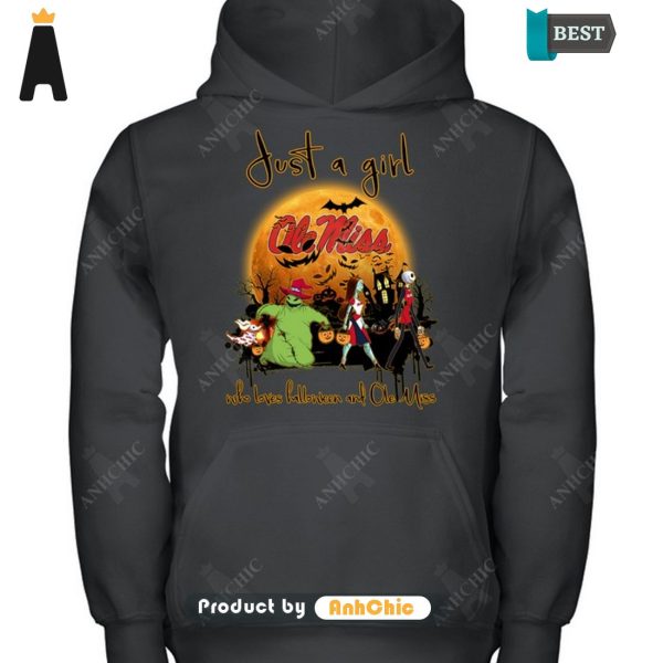 LUXURY Just A Girl Who Loves Halloween And Ole Miss Modern Classics T-Shirt