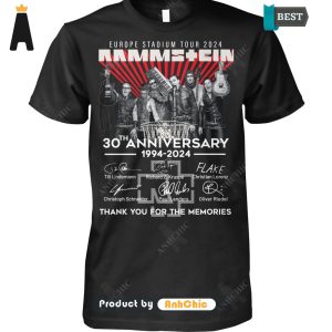 LUXURY Rammstein Europe Stadium Tour 2024 30th Anniversary 1994-2024 Thank You For The Memories Urban Vibes T-Shirt