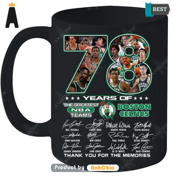 [MODERN] Boston Celtics 78 Years Of The Greatest NBA Teams Thank You For The Memories Trending Collection T-Shirt, Long Sleeve, SweatShirt, Polo, Hoodie