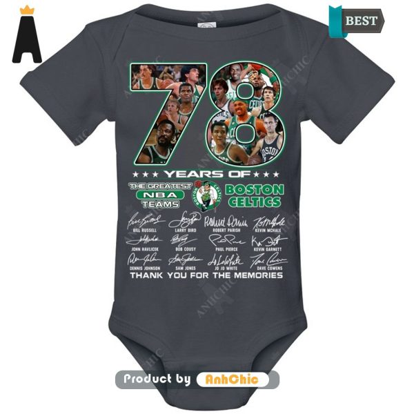 [MODERN] Boston Celtics 78 Years Of The Greatest NBA Teams Thank You For The Memories Trending Collection T-Shirt, Long Sleeve, SweatShirt, Polo, Hoodie