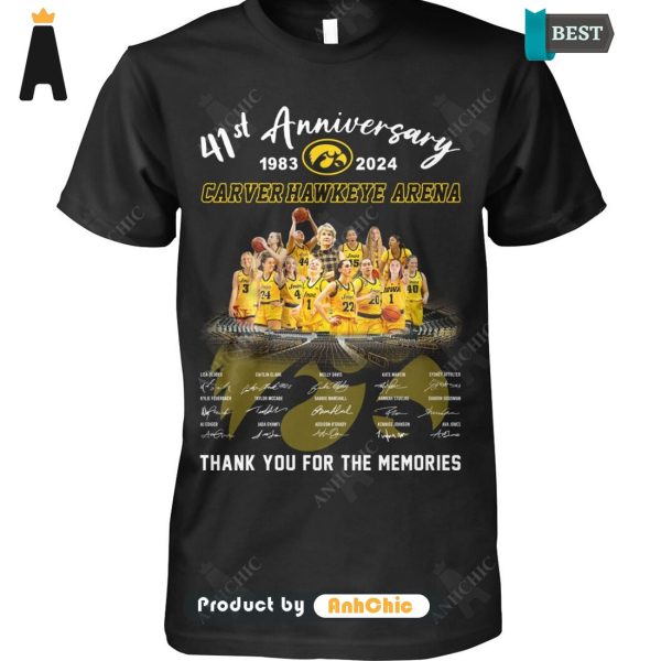 [MODERN] Carver Hawkeye Arena 41th Anniversary 1983-2024 Thank You For The Memories Street Style Fusion T-Shirt