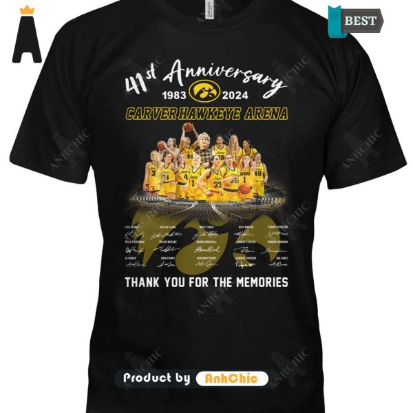 [MODERN] Carver Hawkeye Arena 41th Anniversary 1983-2024 Thank You For The Memories Street Style Fusion T-Shirt